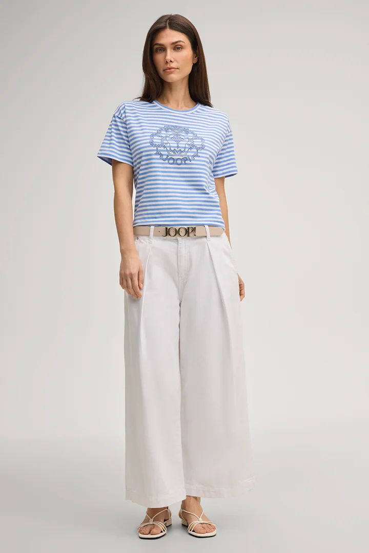 Führt zu Produktdetailseite „Cornflower T-Shirt Tele in Blau/Weiß gestreift"