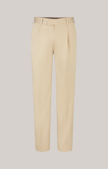 Spodnie z zakładkami Bennet w kolorze beżowym