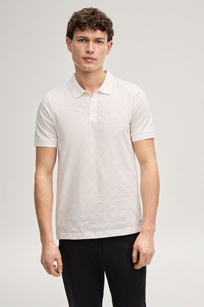 Jesse Cornflower Polo Shirt in Off-white