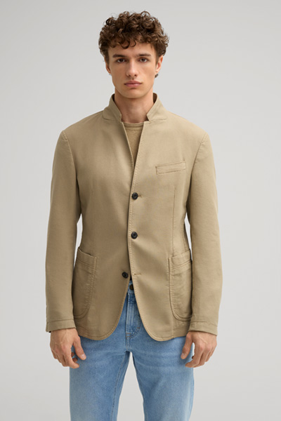 Cotton Blend Hankez Jacket in Light Brown