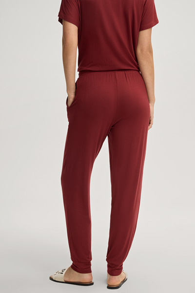 Loungewear-Hose in Dunkelrot
