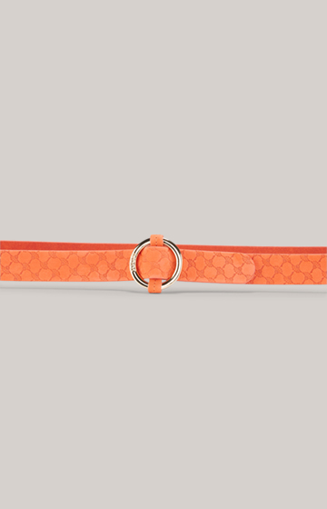 Leather Belt in Orange
