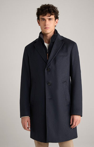 Płaszcz Morris w ciemnoniebieskim kolorze z efektem melanżu