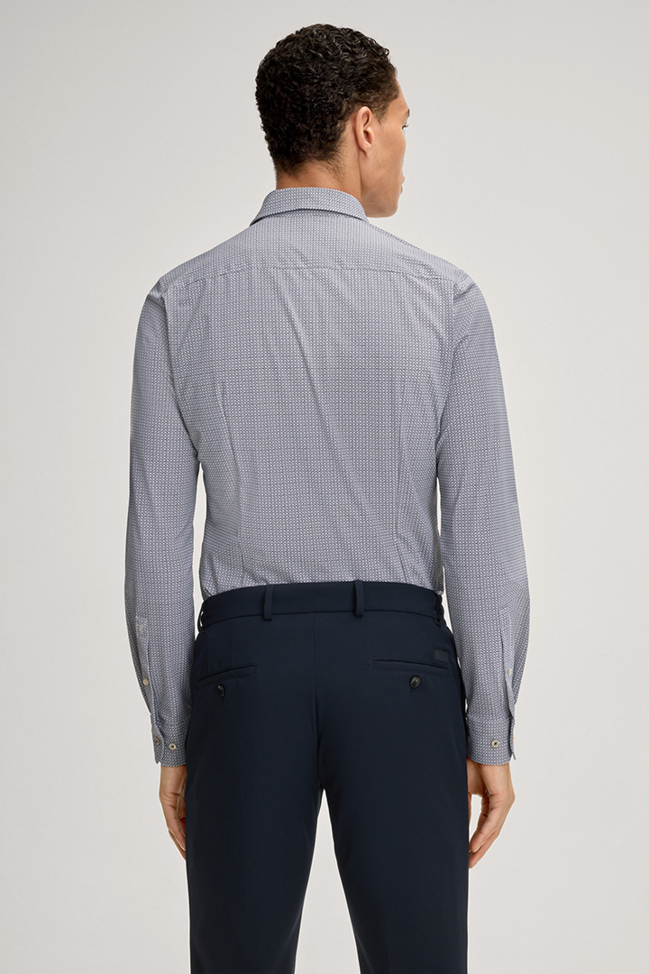 Functional Pit shirt in blue patterned