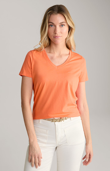 Baumwoll-T-Shirt in Orange
