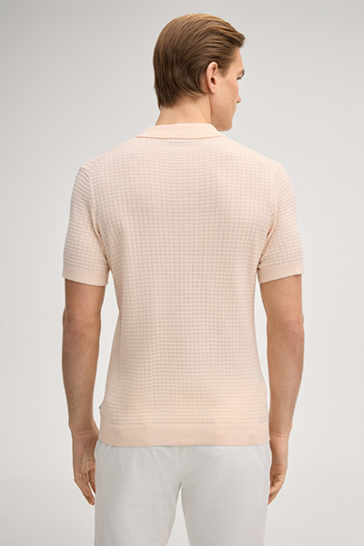 Vanceo polo shirt in structured apricot