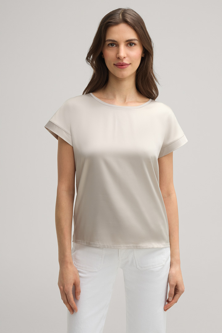 Satin-Shirt Taila in Greige