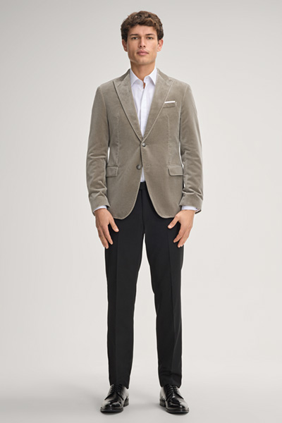 Evening Sakko Horace-Velvet in Grau-Grün