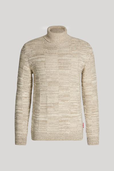 Milsom Turtleneck Jumper in Beige Marl