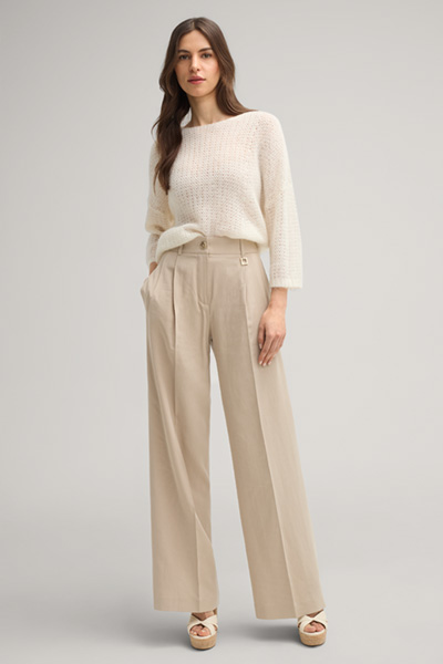 Polly Marlene Trousers in Beige