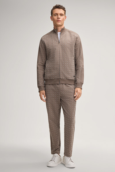 Tamaro Cornflower Sweatshirt Jacket in Brown