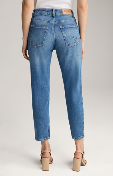 Tapered Jeans in Blue Washed