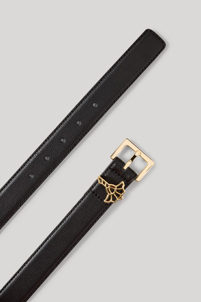 Black leather belt