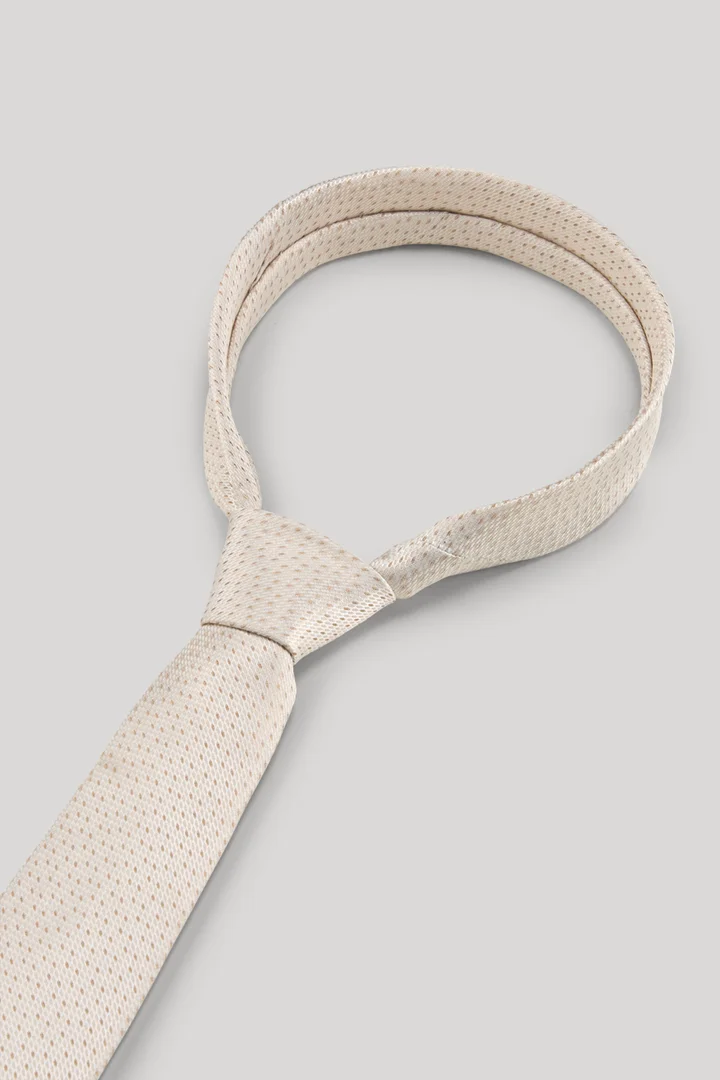 Führt zu Produktdetailseite „Krawatte in Ecru/Beige gemustert"