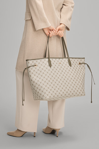 Mazzolino Lara Cornflower Shopper in Khaki