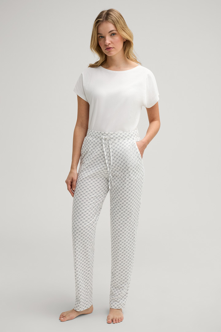 Cornflower Pyjama Bottoms in White