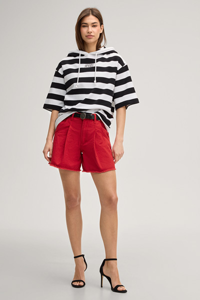 Jeans-Shorts Esther in Rot