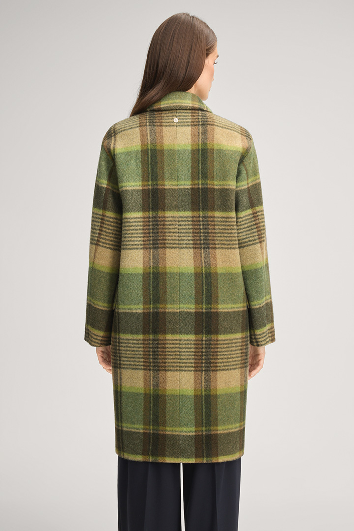 Mantel in Grün gemustert