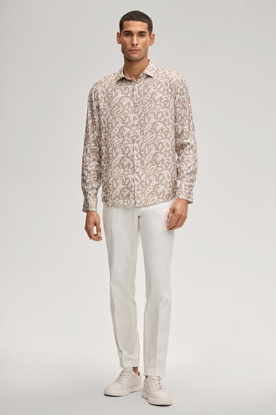 Hemd Matty in Beige gemustert