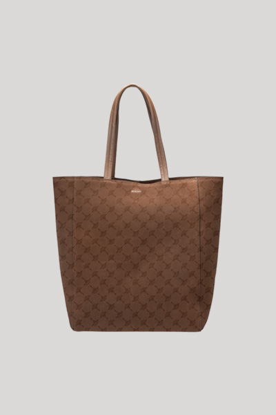 Shopper Velluto Stampa Elea in Braun