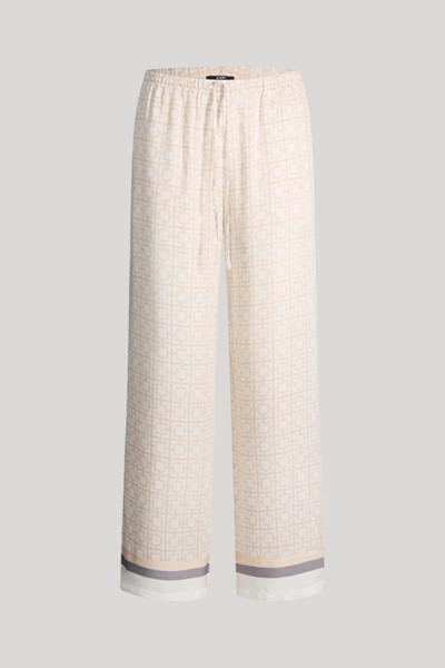 Loungewear-Hose Modern Essence in Creme gemustert