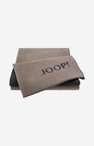 JOOP! UNI DOUBLEFACE Blanket in Taupe and Anthracite