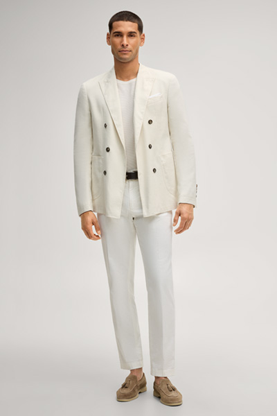 Heazy double-breasted jacket in off-white