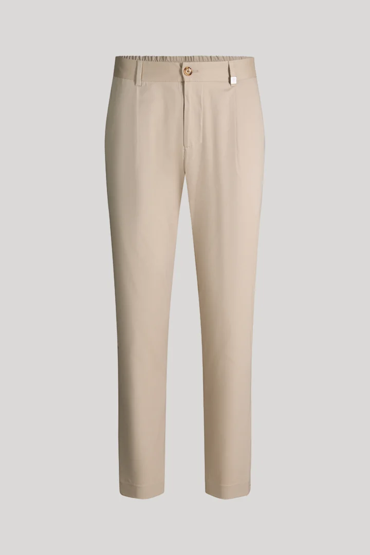 Leads to product detail page "Lester modular suit trousers in brown/cream"