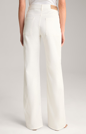 Wide Leg Jeans in Off-white