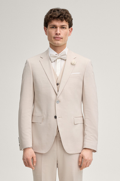 Herby Modular Wedding Jacket in Light Beige