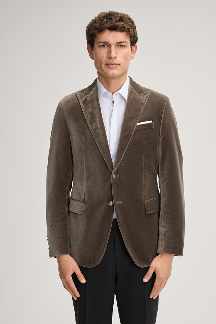 Führt zu Produktdetailseite „Evening Sakko Horace-Velvet in Braun"