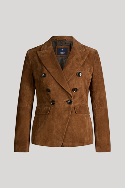 Letizia leather blazer in brown