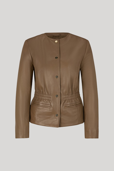 Linda Leather Jacket in Brown