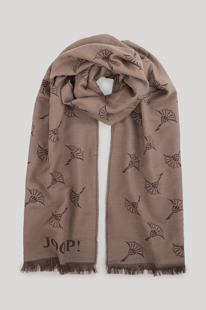 Leads to product detail page "Feris Scarf in a Brown/Beige Pattern"