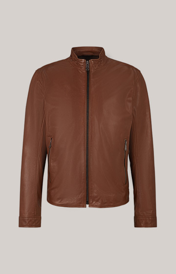 Lif Leather Jacket in Brown 