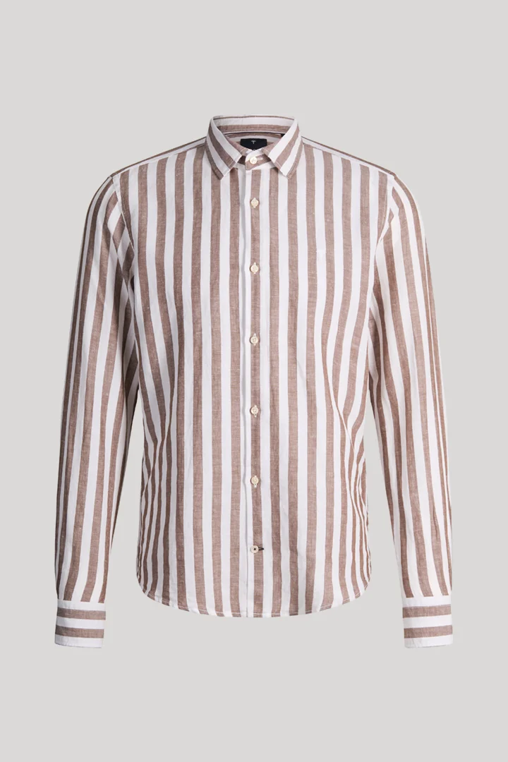 Pit shirt in brown stripes