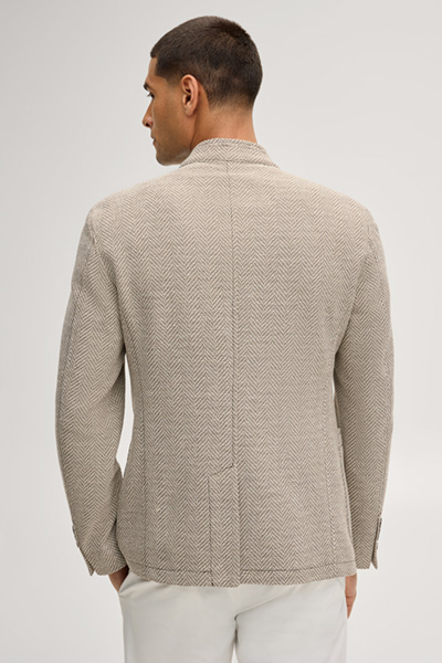 Hiro jacket in brown patterned fabric