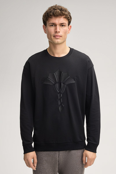 Blaze Cornflower Sweatshirt in Black/White
