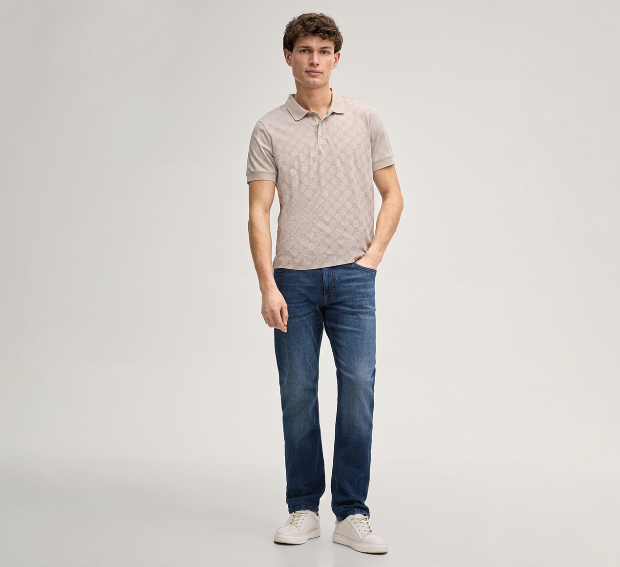JOOP! presents the product Jesse Cornflower Polo Shirt in Beige from the category T-Shirts & Sweatshirts