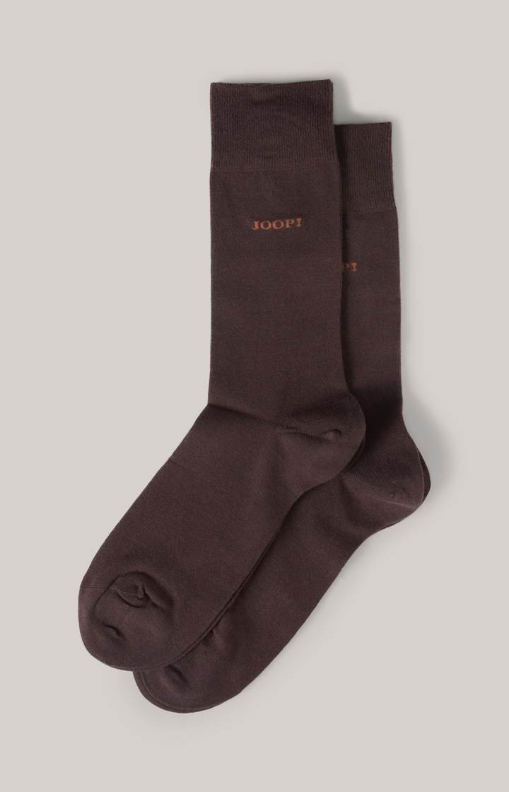2-pack finest organic cotton socks in Dark Brown