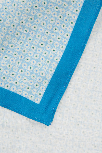 Silk Pocket Square in Blue