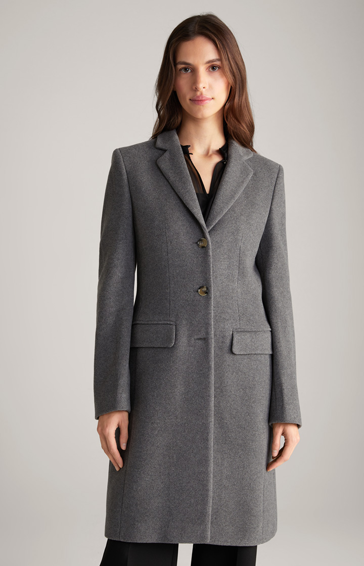 Carly Coat in Dark Grey Flecked