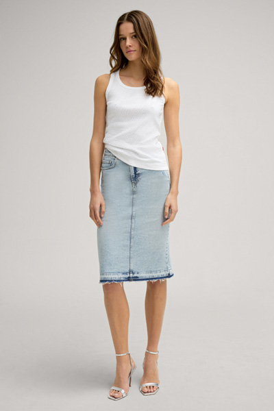 Romy Denim Skirt in Light Blue