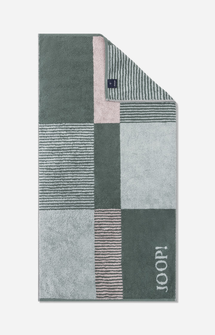 JOOP! DIVIDED SQUARES Hand Towel Set in Sage, 50 x 100 cm