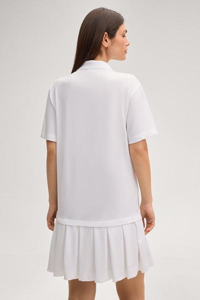 Tadena polo dress in white