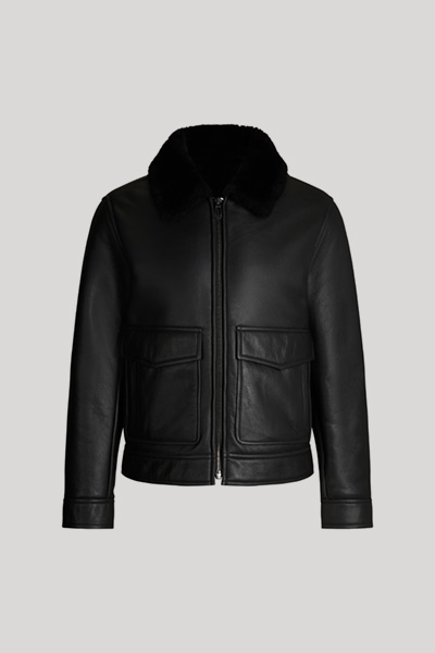 Boron Leather Jacket in Black