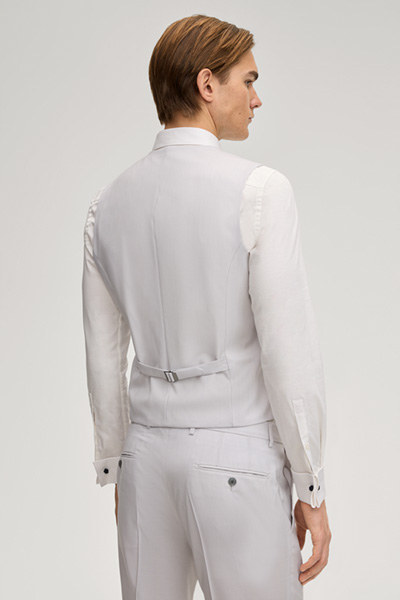 Weazer Suit Waistcoat in Light Grey