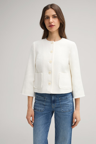 Jovanna Bouclé Blazer in Ecru