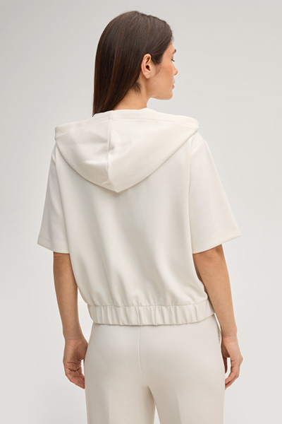 Sweatjacke Thérèse in Offwhite