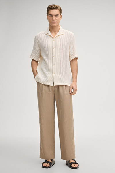 Bundfaltenhose Rondo in Beige